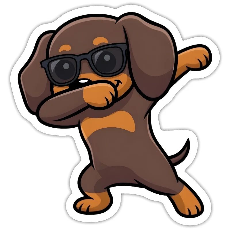 Dabbing Dackel alias Teckel