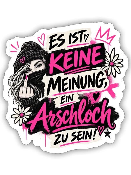 Meinungsfreiheit - Sticker Größe S (10 x 10 cm) - Mattweiß - Vorne