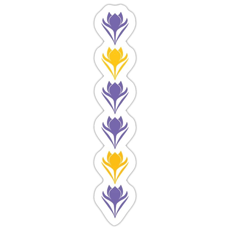 Rangée de crocus