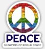 Order 'World Peace, Peace, Peace Symbol, Peace Sign,' Sticker size
