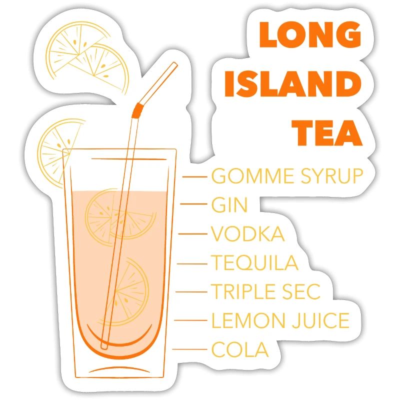 Long Iceland Ice Tea Cocktail Geschenk