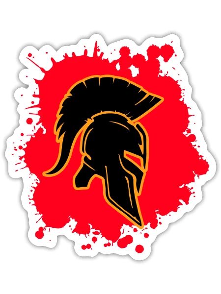 sparta blood - Sticker Größe S (10 x 10 cm) - Mattweiß - Vorne