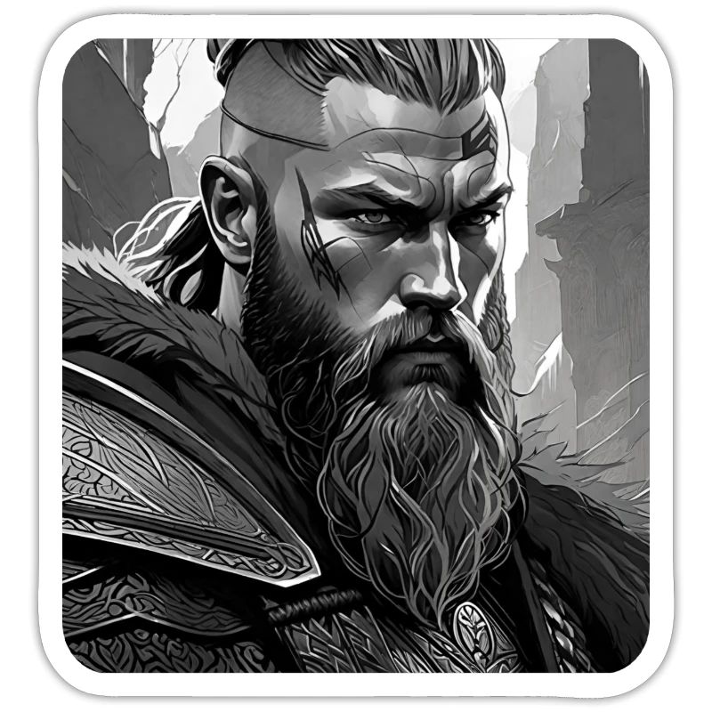 Fiero guerriero vichingo germanico