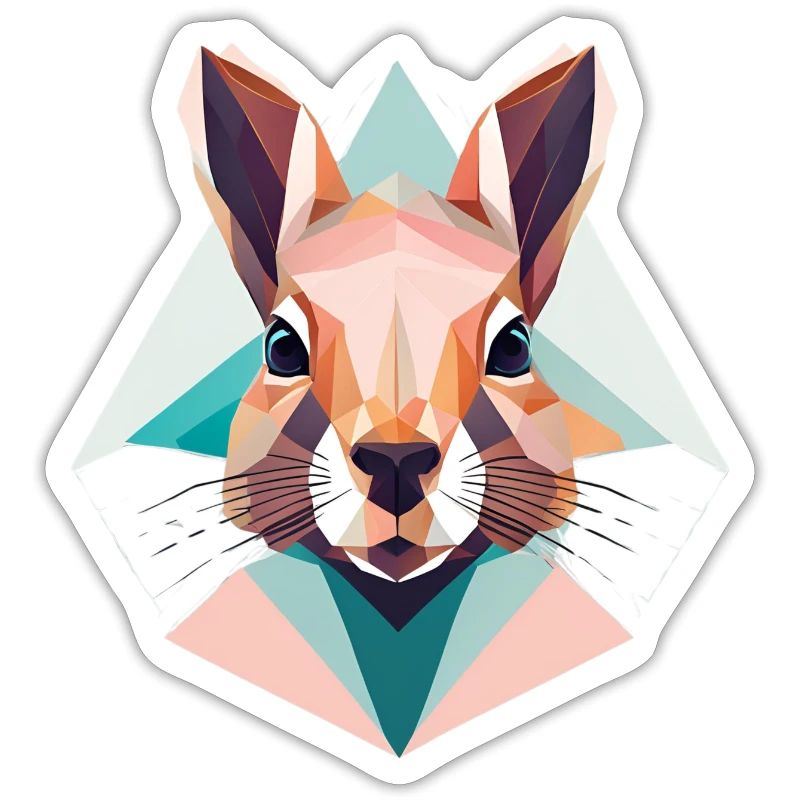 Geometric Eichhörnchen Geschenk Geometrisch