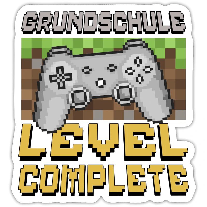 Grundschule level complete Pixel Geschenk