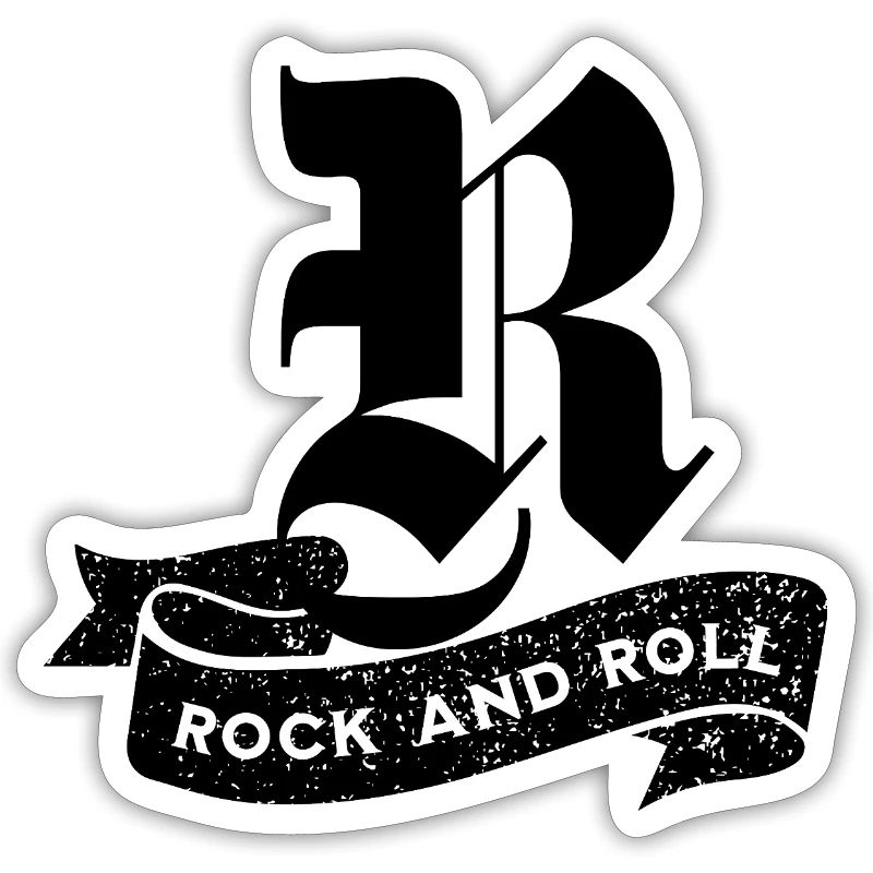 Rock and Roll Tilted Text