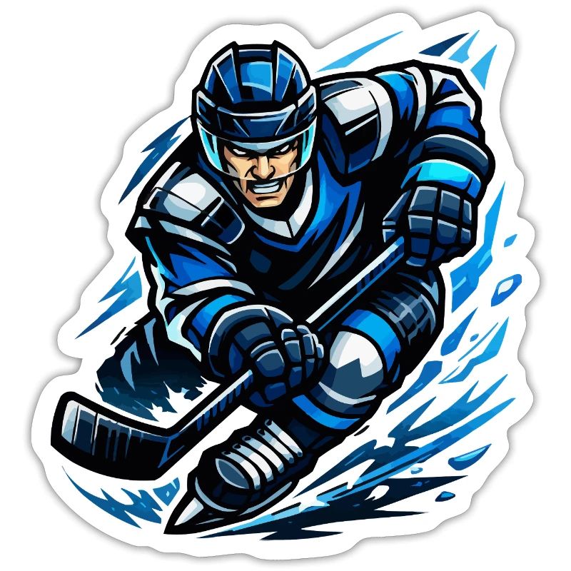 Blitzender Eishockeyspieler