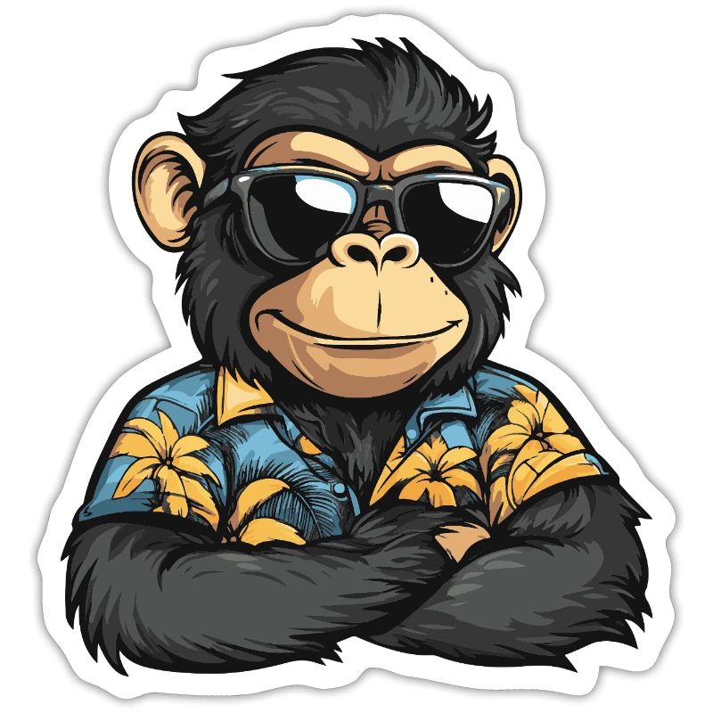 Affe Comic Urlaub