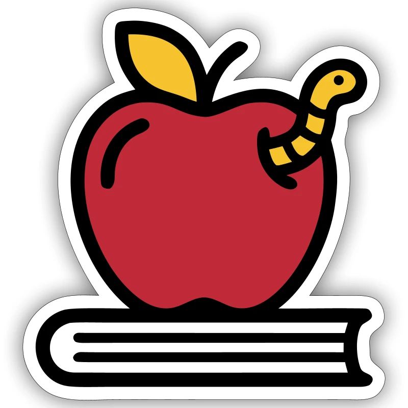 Apple Book Worm Elementary School