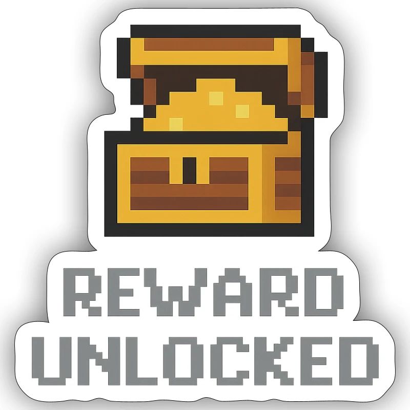 Récompense du coffre de pixels débloquée