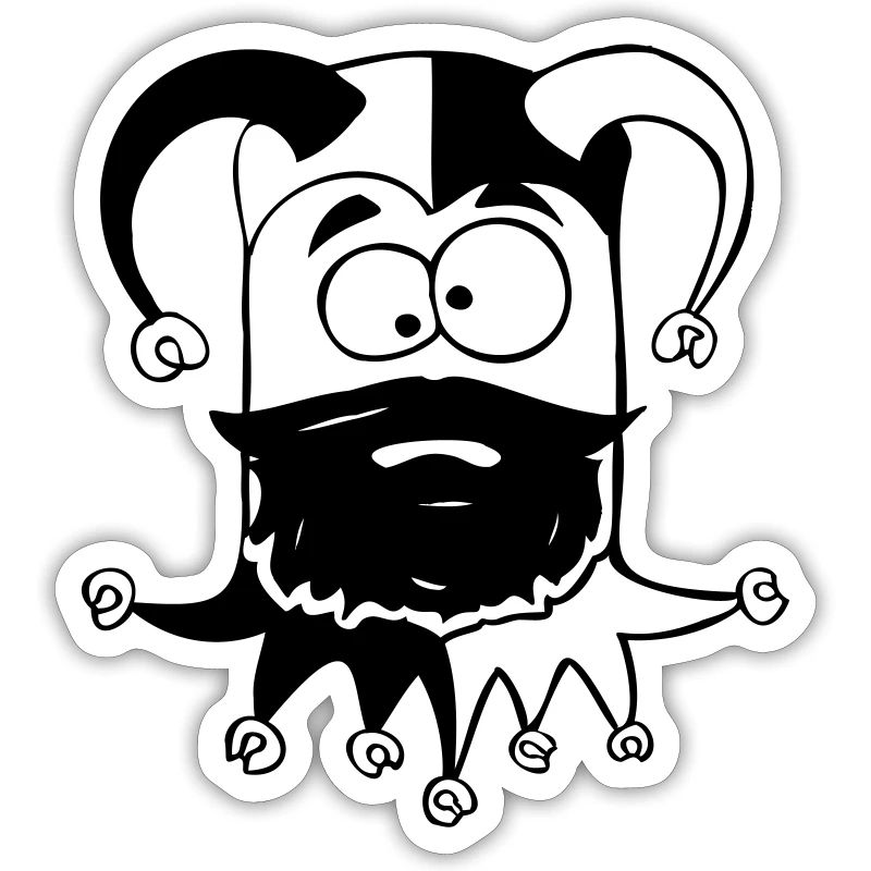 Jester squinting cube