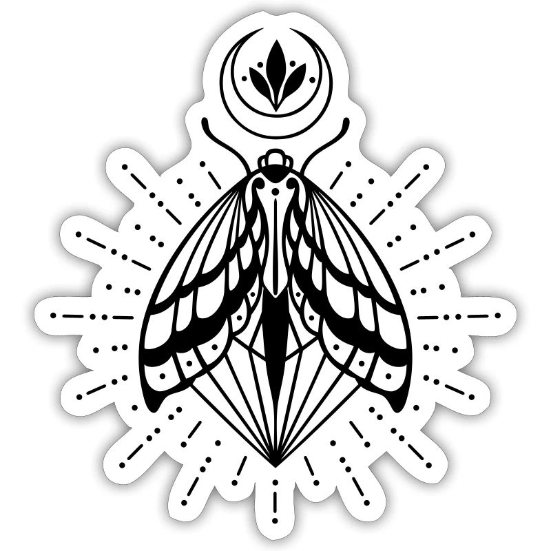Moth moon crystal diamond firefly