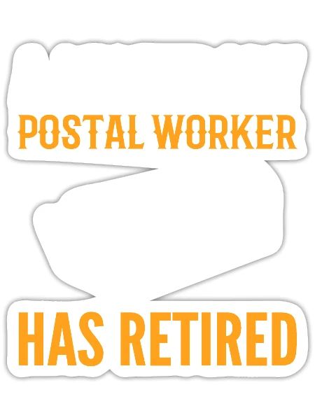Legendary Postal Worker Pensioner Gift - Sticker size S (10 x 10 cm) - white matte - Front