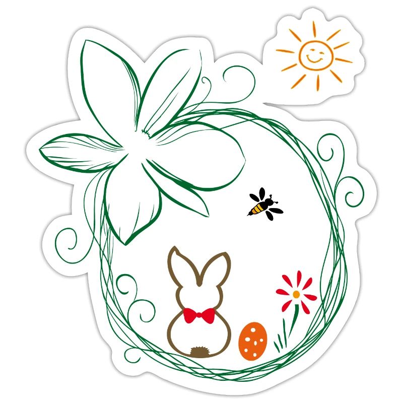 Easter nest with Easter bunny