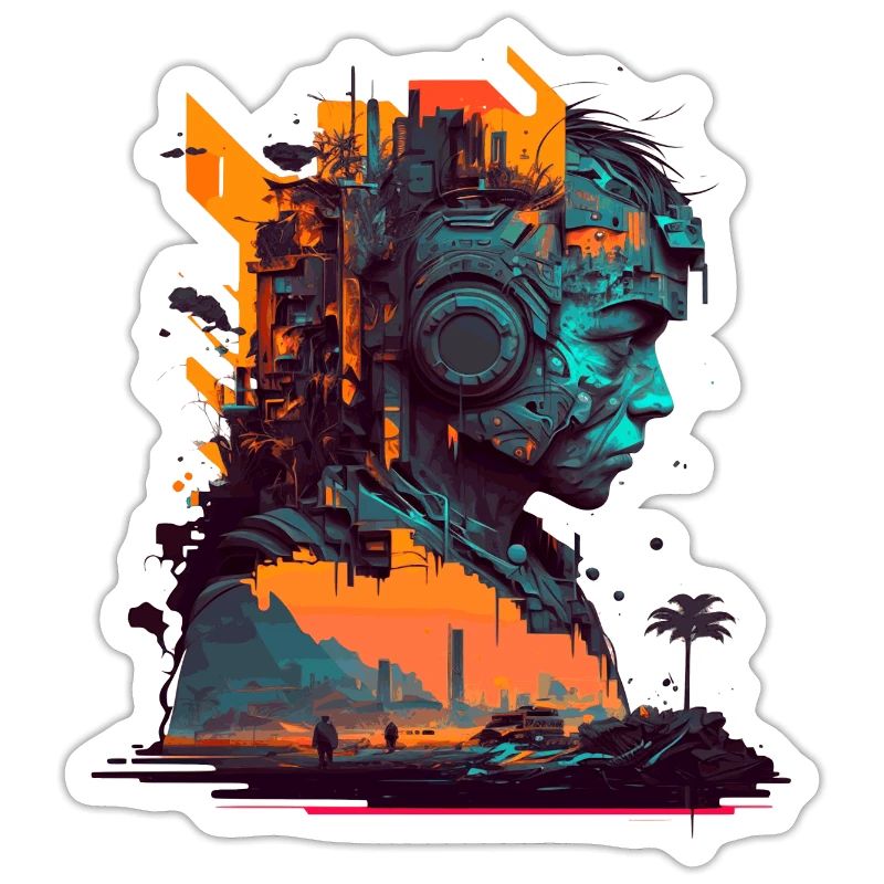 Top-class sci-fi artwork with cyborg