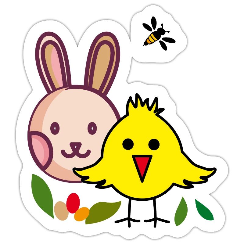 Easter bunny and chick