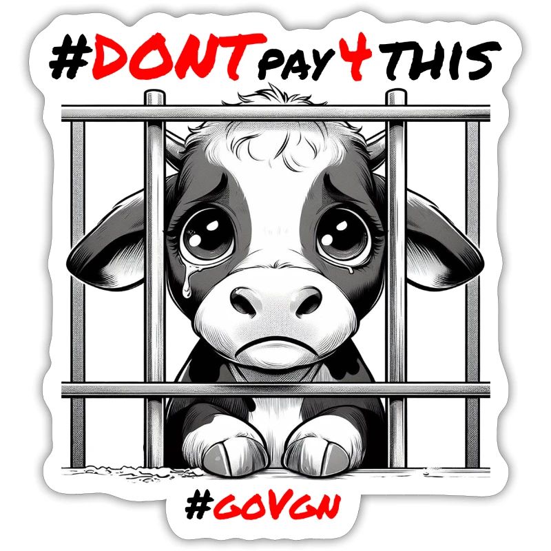 Kalb hinter Gittern Schwarz - Dont pay for This