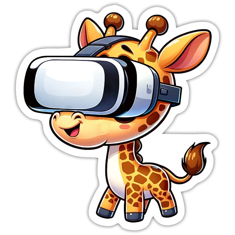 A Cool Giraffe with VR Headboard