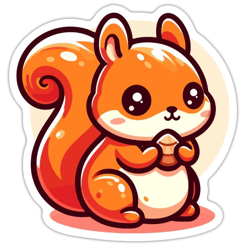 Cute Squirrel Eats a Seed