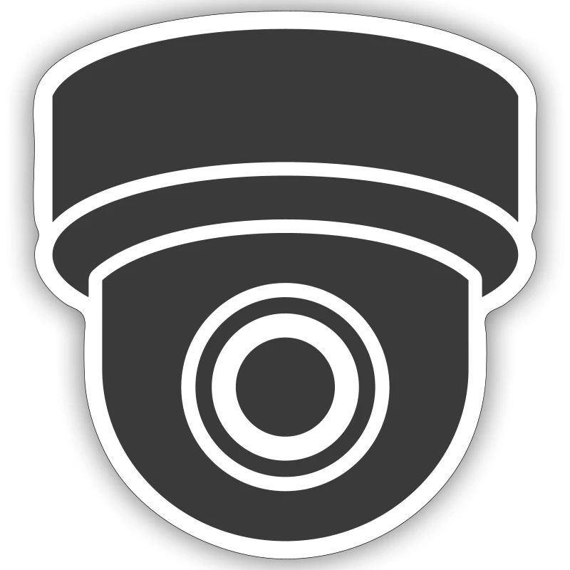 Security cameras in use symbol icon. Fixed CCTV