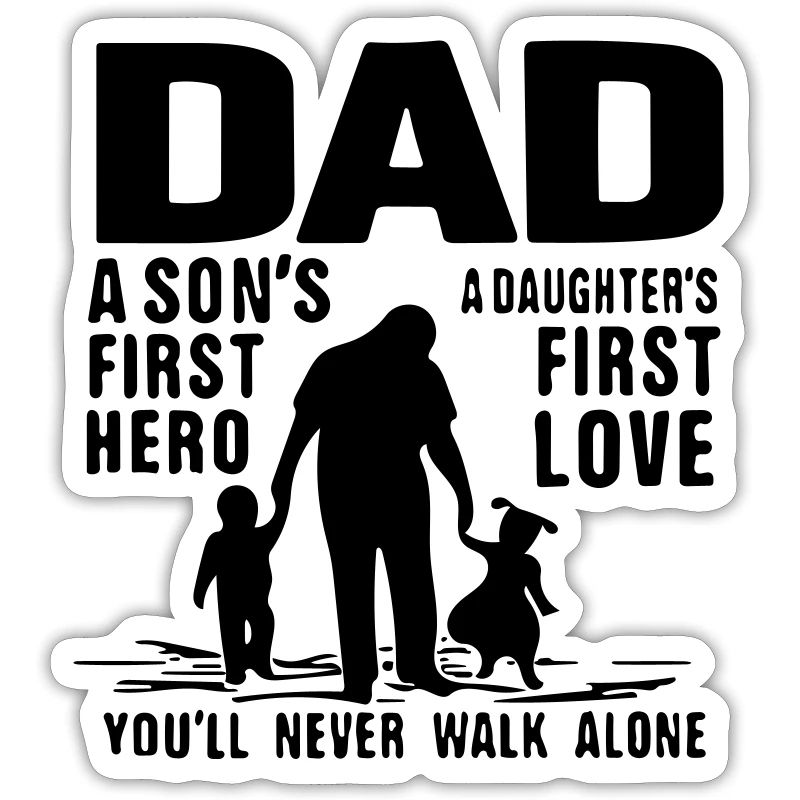 Papa, der erste Held eines Sohnes, die erste Liebe einer Tochter