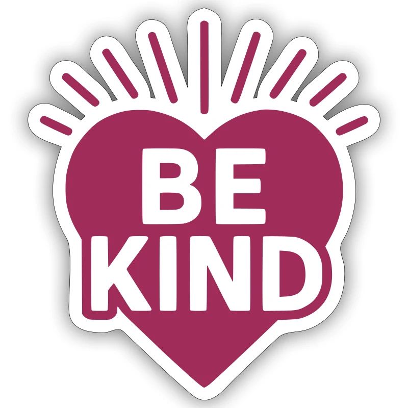Herz mit Be Kind Botschaft