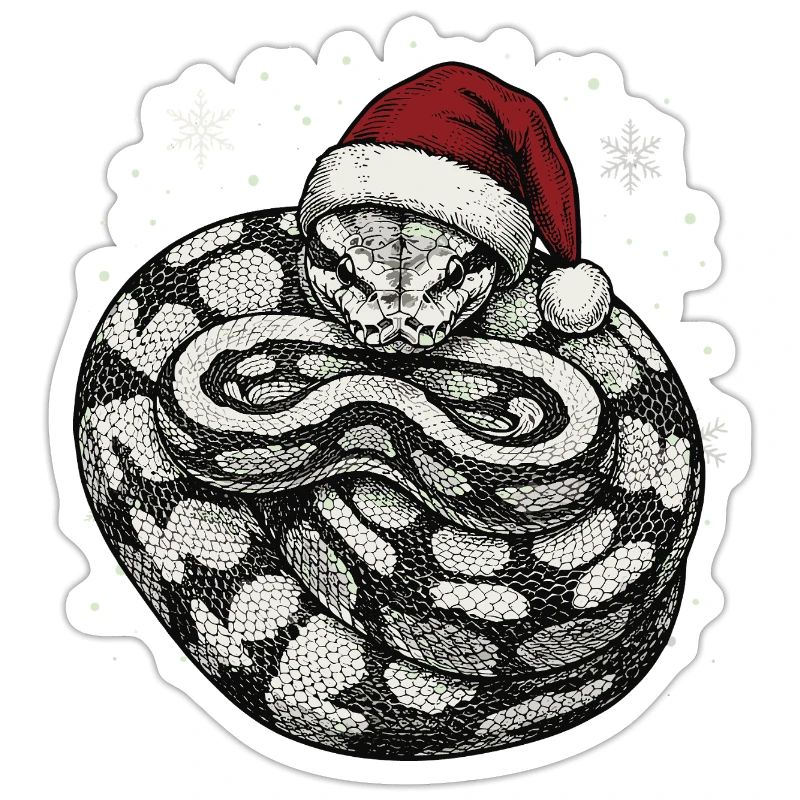 Serpent roi python roi de Noël Python boule
