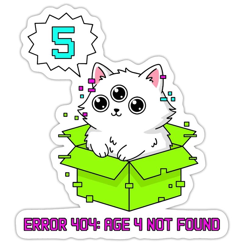 Error 404 Cat 5th Birthday