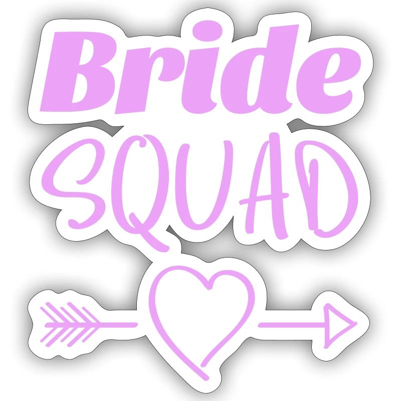 Bride Squad Herz Pfeile Design