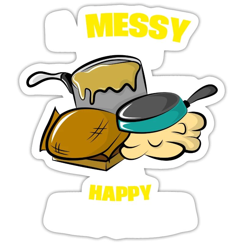 A messy kitchen is a happy kitchen sort cuisine