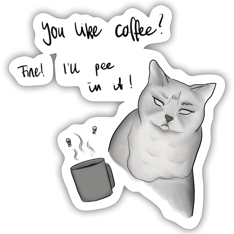 Coffy Cat mit Grumpy Note