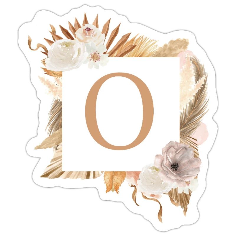 Customizable design, monogram, letter O