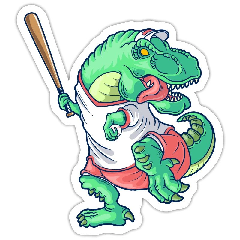 Dinosaurier T-Rex Baseball- oder Softballspieler