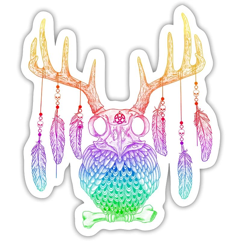 Boho Hirscheule Regenbogenfarben