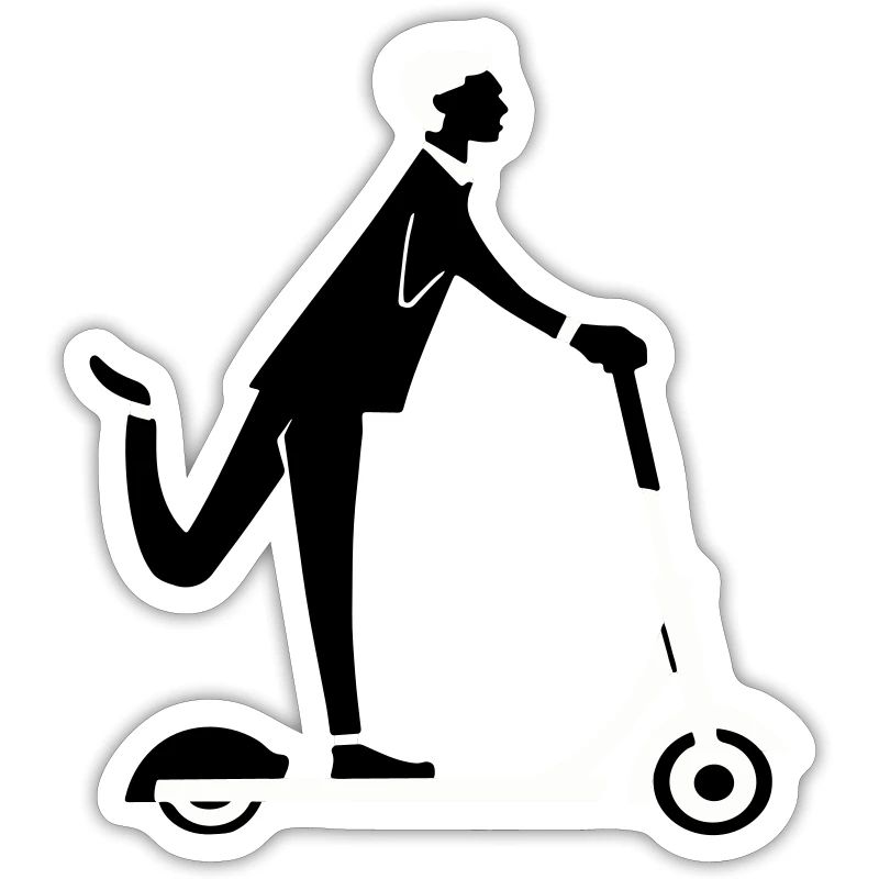 Man on a scooter