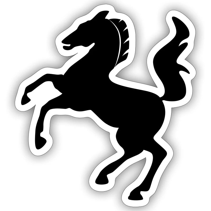 Pferd Symbol dynamisch springend