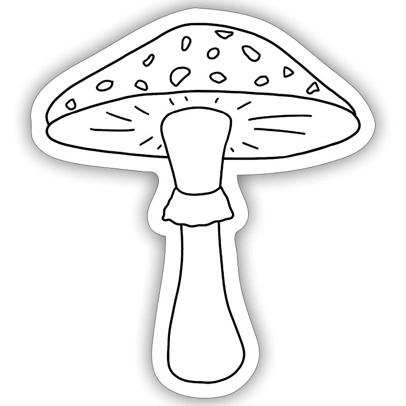 Toadstool black and white