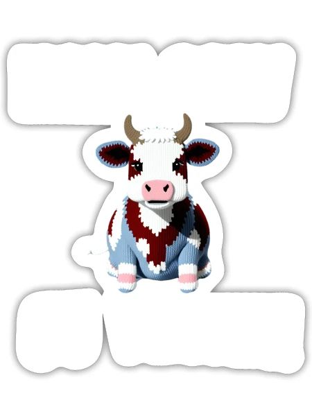 Holy cow - süße Kuh - Sticker Größe S (10 x 10 cm) - Mattweiß - Vorne