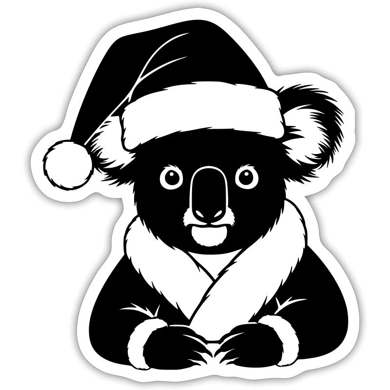 Comic de Noël Koala – Noir & Blanc
