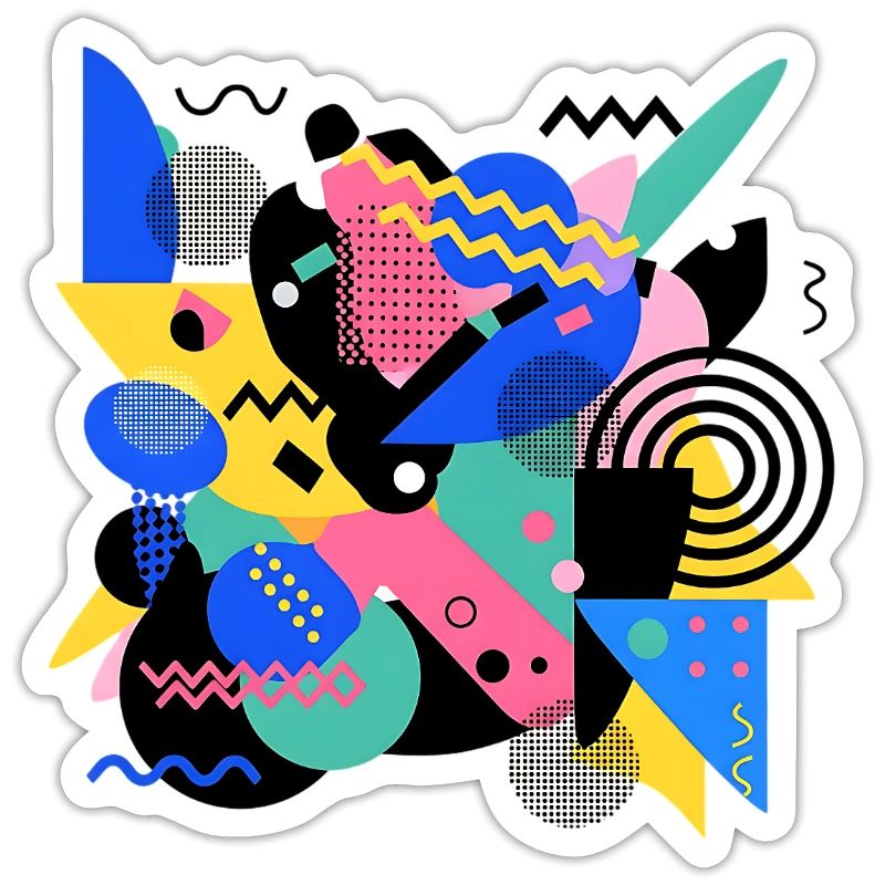 Memphis Style Pattern Retro 80s Geometry Abstract