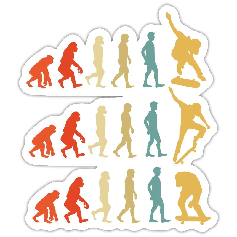 Skateboard Evolution Geschenk