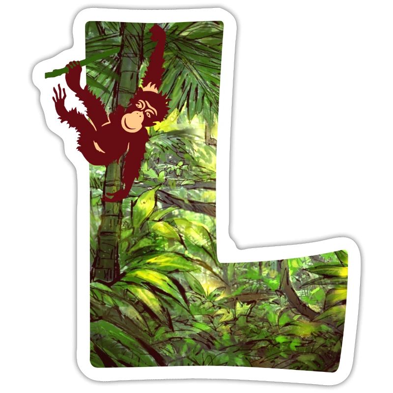 jungle with monkey l