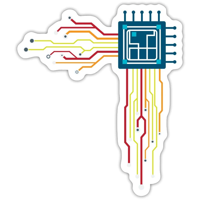 Computer chip - Creative illustration