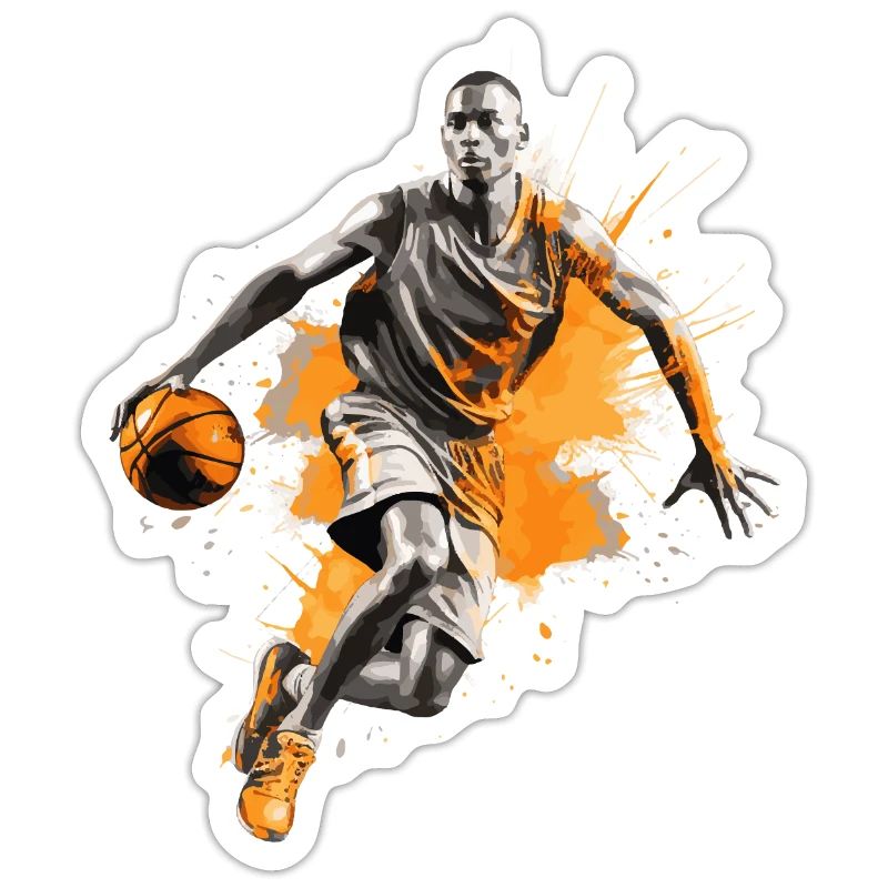 Basketteur Basketteur Dunking Splash Coloré