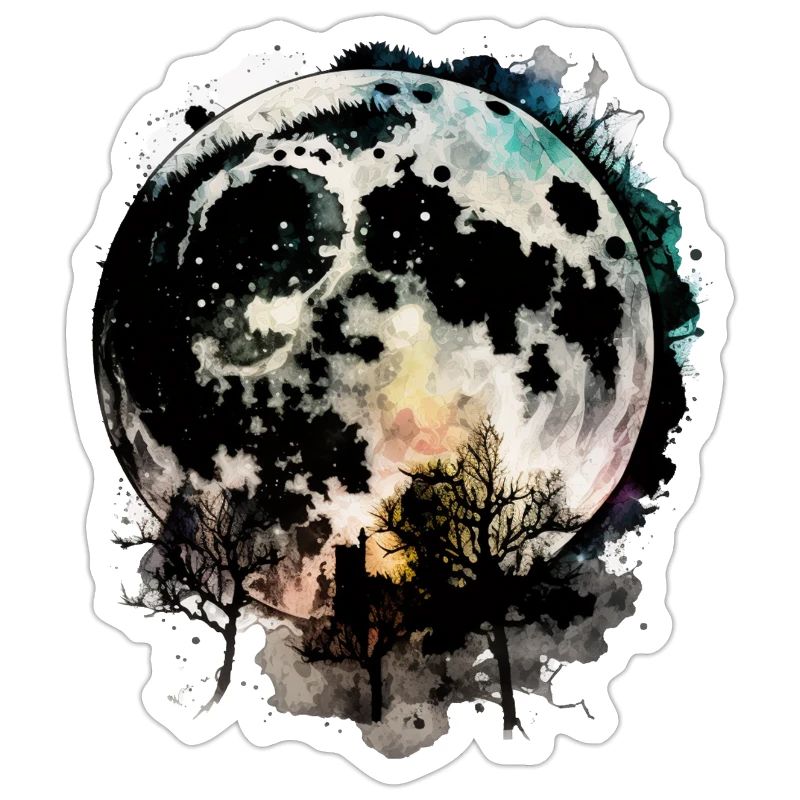 Moon Space Trees