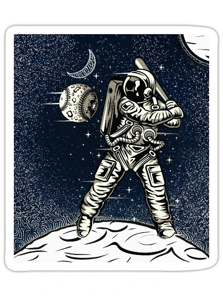 SpaceBall two - Sticker Größe S (10 x 10 cm) - Mattweiß - Vorne
