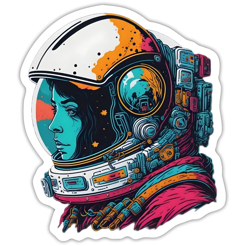 Astronaute abstrait dans l’espace