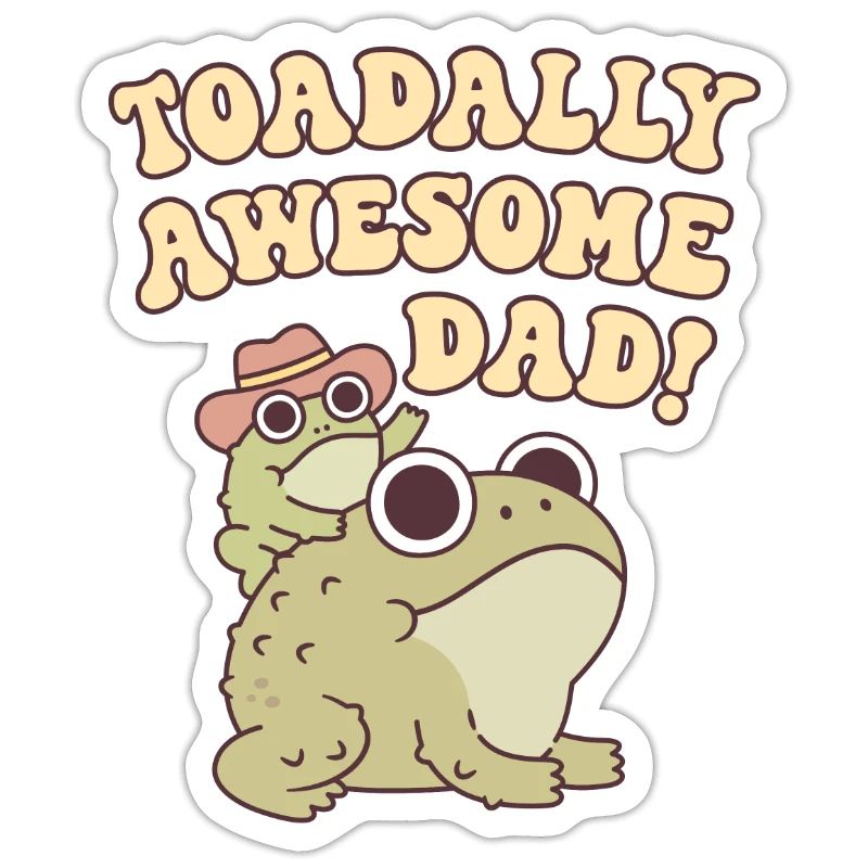 Cute Toad And Child Toadally Awesome Dad Funny Pun