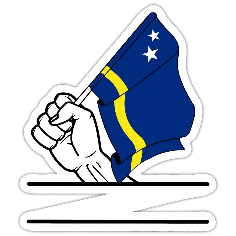 Flagge Curacao transparenter Fausttextraum