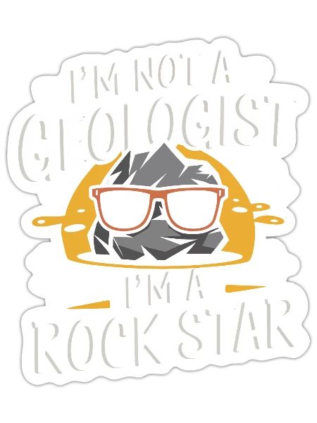 Experte für Geologie Gestein Geologe - Sticker Größe S (10 x 10 cm) - Mattweiß - Vorne